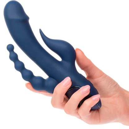 Calexotics – Vibrateur Triple Orgasme Bleu – Explosion de Plaisir & Orgasmes Puissants