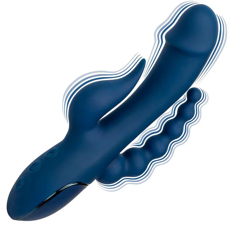 Calexotics – Vibrateur Triple Orgasme Bleu – Explosion de Plaisir & Orgasmes Puissants