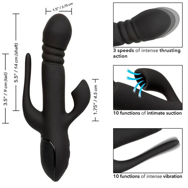 Calexotics – Vibrateur Triple Euphoria Noir