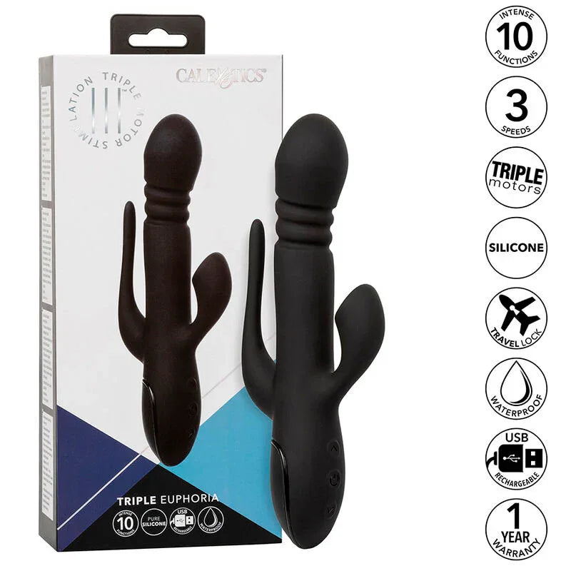Calexotics – Vibrateur Triple Euphoria Noir