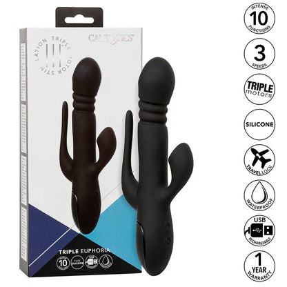 Calexotics – Vibrateur Triple Euphoria Noir