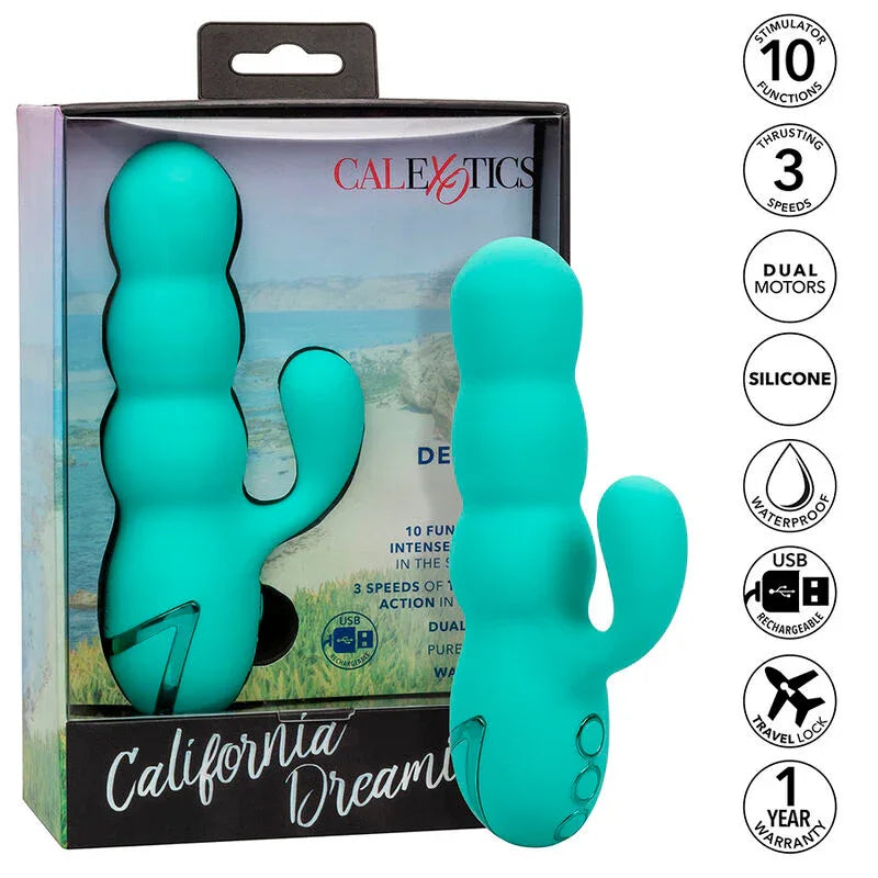 Calexotics – Vibrateur Del Mar Diva Rabbir Aqua Green Par California Dreaming