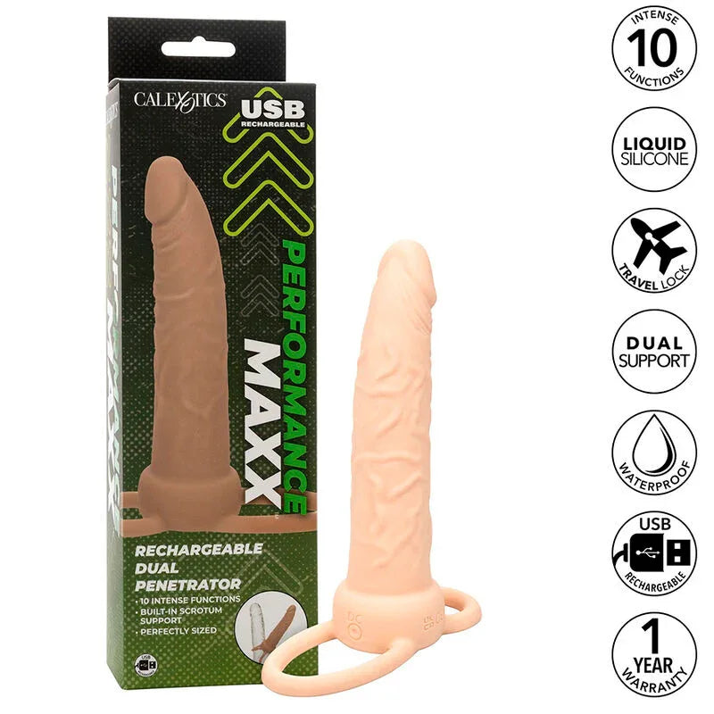 Calexotics – Performance Maxx Rechargeable Double Pénétrateur Peau Claire