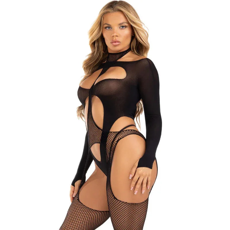 Leg Avenue – Bodystocking Résille Noir