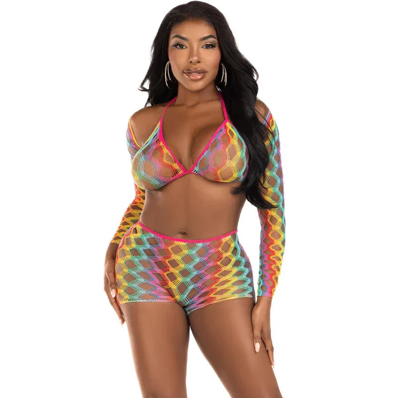 Leg Avenue – Ensemble de Trois Pièces Multicolore