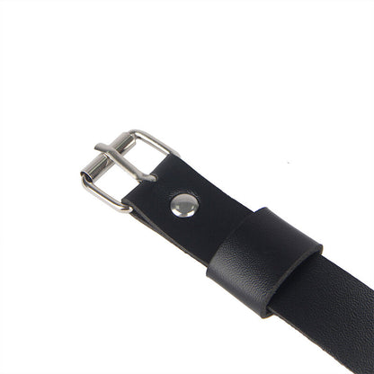 SUBBLIME - ARNÉS DE PIERNA CON CADENA DE CUERO NEGRO TALLA ÚNICA