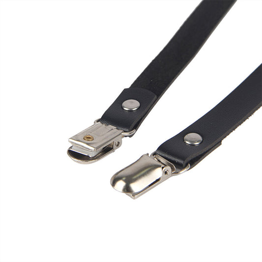 SUBBLIME - ARNÉS DE PIERNA CON CADENA DE CUERO NEGRO TALLA ÚNICA
