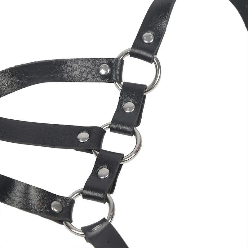 Subblime – Harnais Corps Sangles Ajustables Cuir Noir taille Unique