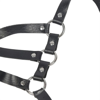 Subblime – Harnais Corps Sangles Ajustables Cuir Noir taille Unique