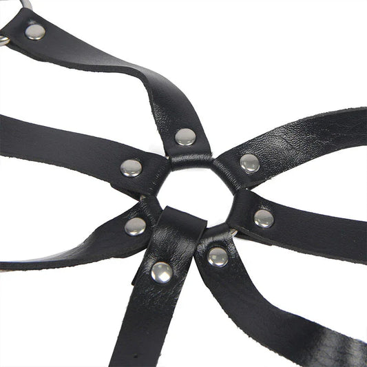 Subblime – Harnais Corps Sangles Ajustables Cuir Noir taille Unique