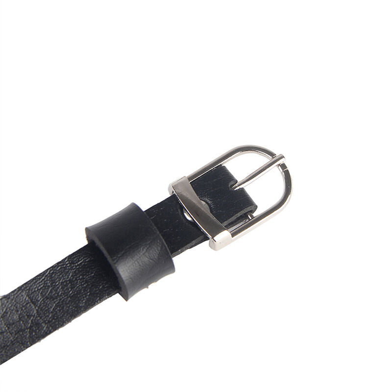 SUBBLIME - ARNÉS DE PECHO CON CADENA DE CUERO NEGRO TALLA ÚNICA S