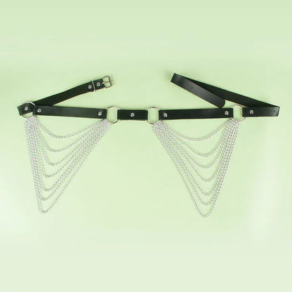 Subblime – Chaîne Cuir Ceinture Noire taille Unique