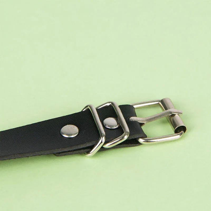 Subblime – Chaîne Cuir Ceinture Noire taille Unique