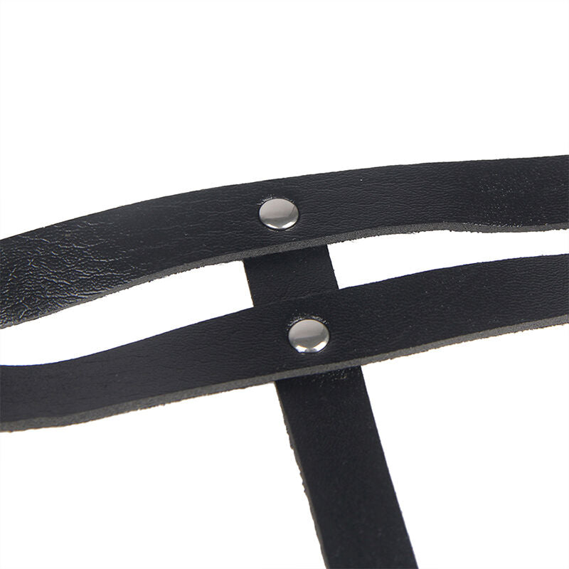 SUBBLIME - CINTURÓN DE CUERO CON ANILLO DE CADENA NEGRO TALLA ÚNICA