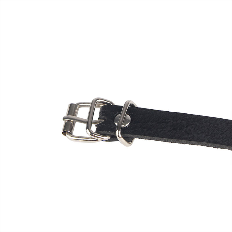 SUBBLIME - CINTURÓN DE CUERO CON ANILLO DE CADENA NEGRO TALLA ÚNICA