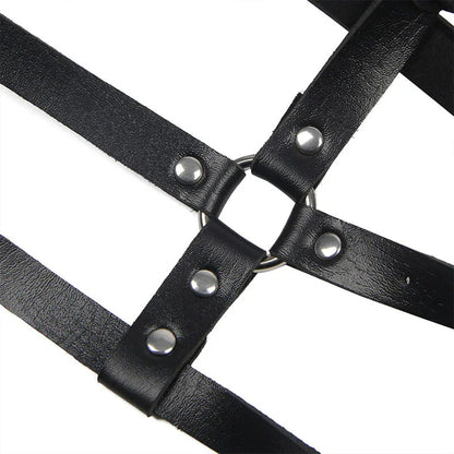 Subblime – Harnais Poitrine Anneau Cuir Noir taille Unique