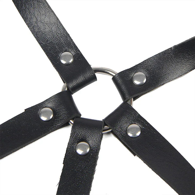 Subblime – Harnais Poitrine Anneau Cuir Noir taille Unique
