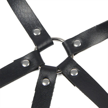 Subblime – Harnais Poitrine Anneau Cuir Noir taille Unique