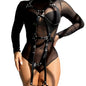 SUBBLIME - ARNÉS COMPLETO CON HEBILLAS DE CUERO NEGRO TALLA ÚNICA