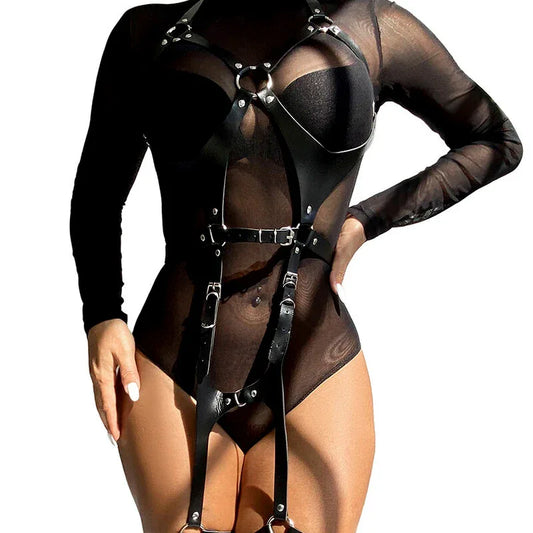 Subblime – Harnais Complet avec Boucles en Cuir Noir taille Unique