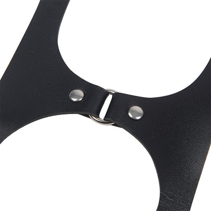 SUBBLIME - ARNÉS COMPLETO CON HEBILLAS DE CUERO NEGRO TALLA ÚNICA