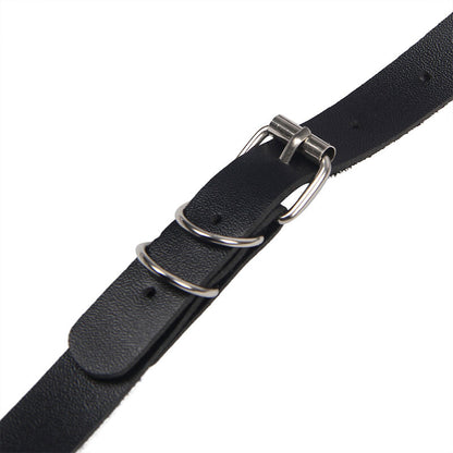 SUBBLIME - ARNÉS COMPLETO CON HEBILLAS DE CUERO NEGRO TALLA ÚNICA