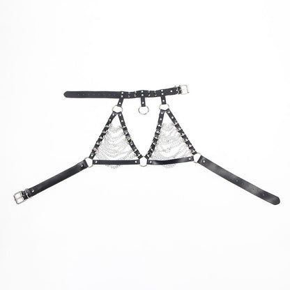 SUBBLIME - SUJETADOR ARNÉS Y COLLAR CON CADENA TALLA ÚNICA S