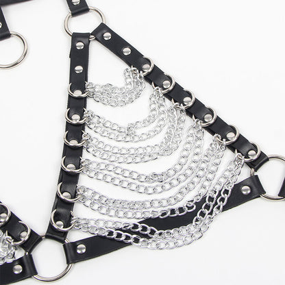 SUBBLIME - SUJETADOR ARNÉS Y COLLAR CON CADENA TALLA ÚNICA S