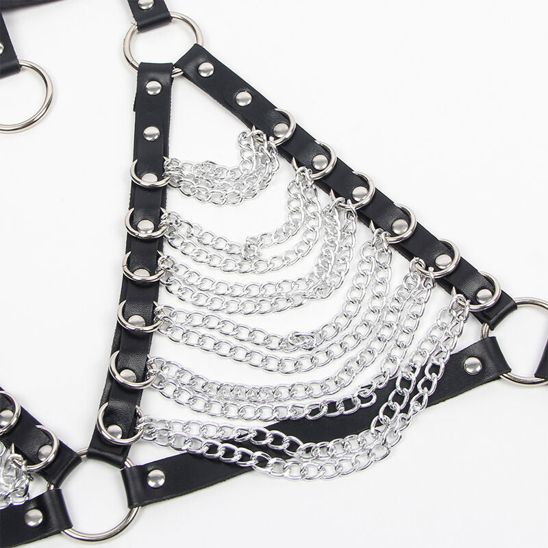 SUBBLIME - SUJETADOR ARNÉS Y COLLAR CON CADENA TALLA ÚNICA S