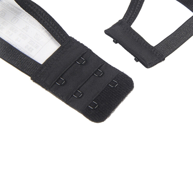 SUBBLIME - CONJUNTO DE 3 PIEZAS SUJETADOR + TANGA + LIGA DE ENCAJE NEGRO L/XL