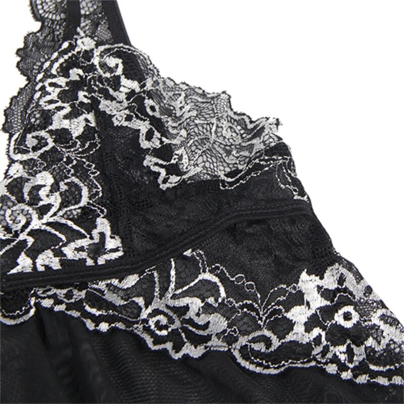 SUBBLIME - BABYDOLL DE TUL CON ENCAJE Y PECHO L/XL