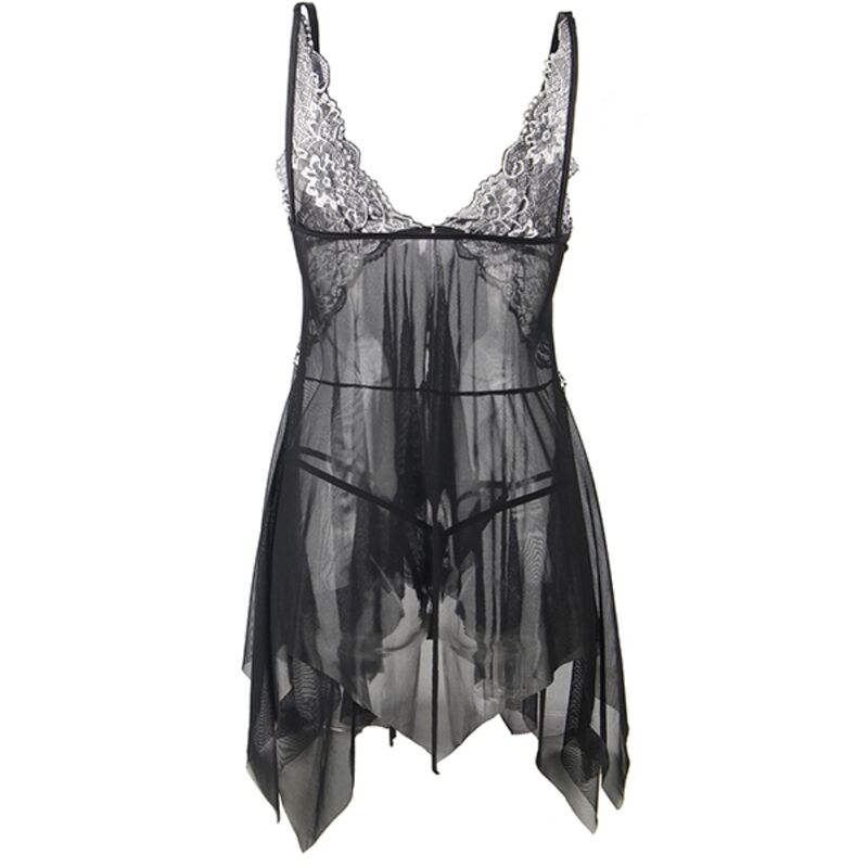 SUBBLIME - BABYDOLL DE TUL CON ENCAJE Y PECHO L/XL
