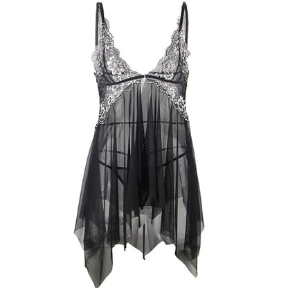 SUBBLIME - BABYDOLL DE TUL CON ENCAJE Y PECHO L/XL