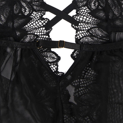 SUBBLIME - TEDDY CUELLO HALTER SIN ESPALDA ENCAJE NEGRO L/XL