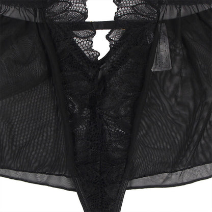 SUBBLIME - TEDDY CUELLO HALTER SIN ESPALDA ENCAJE NEGRO L/XL