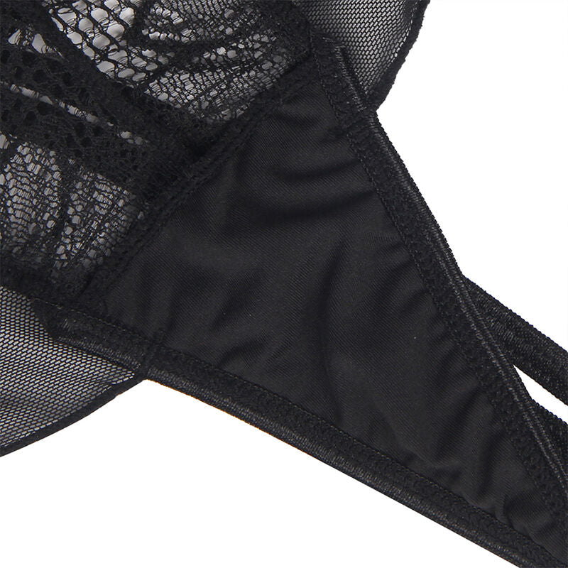 SUBBLIME - TEDDY CUELLO HALTER SIN ESPALDA ENCAJE NEGRO L/XL