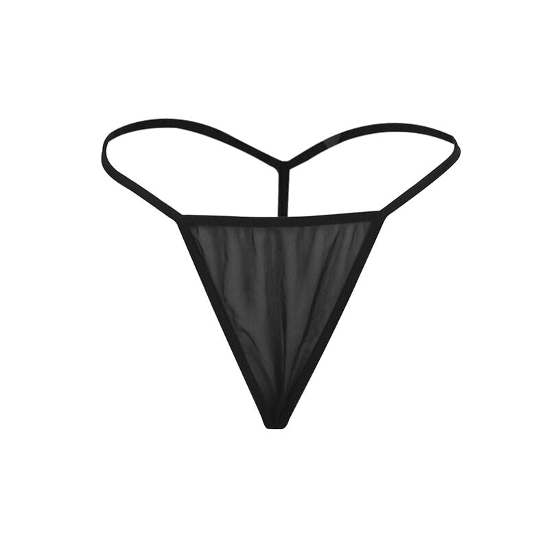 SUBBLIME - BABYDOLL DE TUL CON ENCAJE Y DETALLE DE FLORES NEGRO L/XL