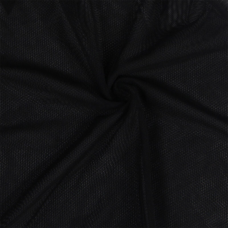 SUBBLIME - BABYDOLL DE TUL CON ENCAJE Y DETALLE DE FLORES NEGRO L/XL