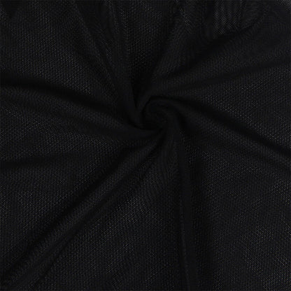 SUBBLIME - BABYDOLL DE TUL CON ENCAJE Y DETALLE DE FLORES NEGRO L/XL