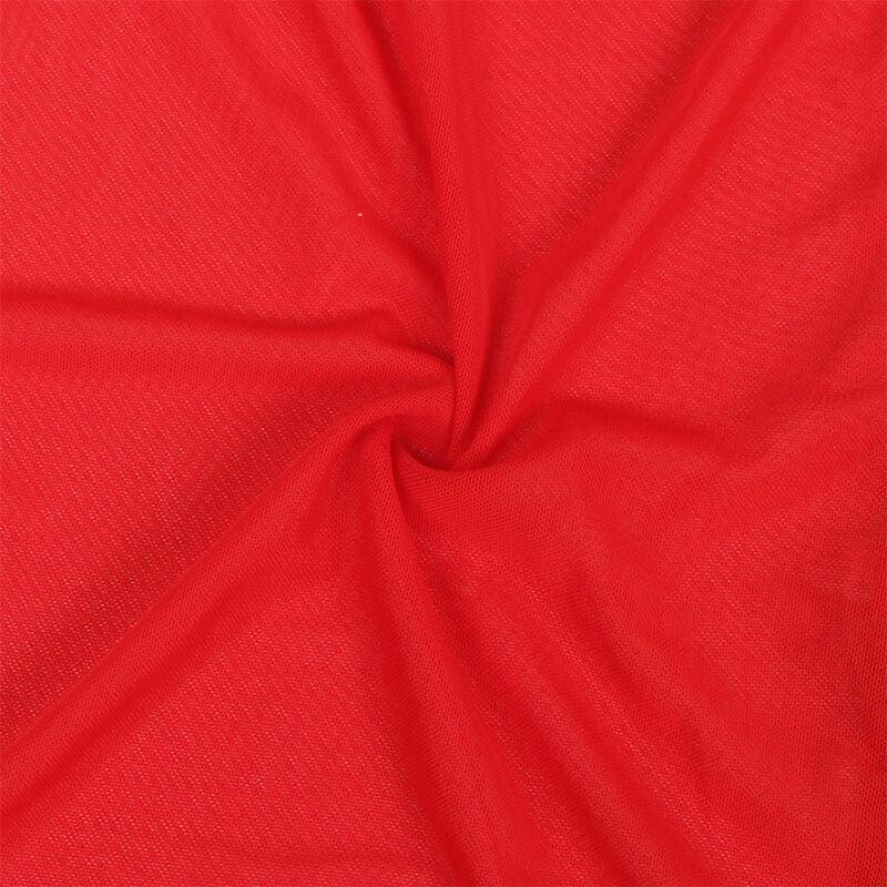 Subblime Robe en Tissu Transparent Détail Dentelle Rouge L/XL
