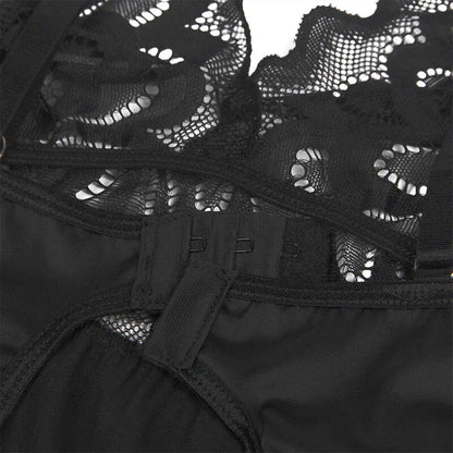 Subblime Babydoll avec Poitrine Imprimé Fleuri Noir L/XL