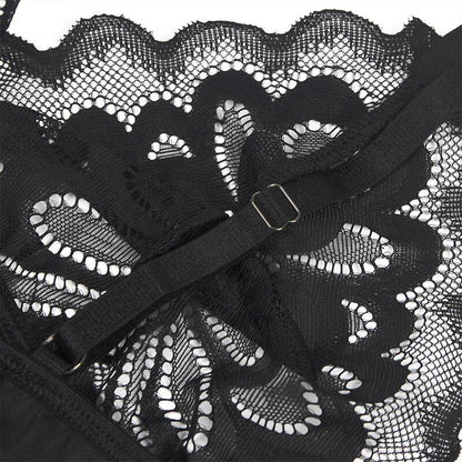 Subblime Babydoll avec Poitrine Imprimé Fleuri Noir L/XL