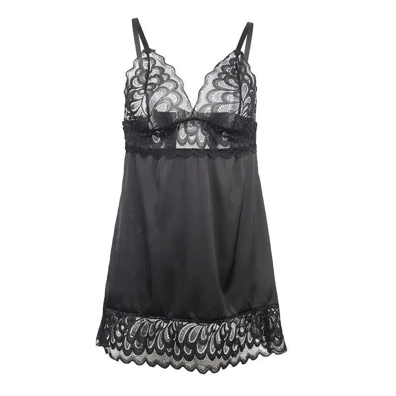 Subblime Babydoll avec Poitrine Imprimé Fleuri Noir L/XL