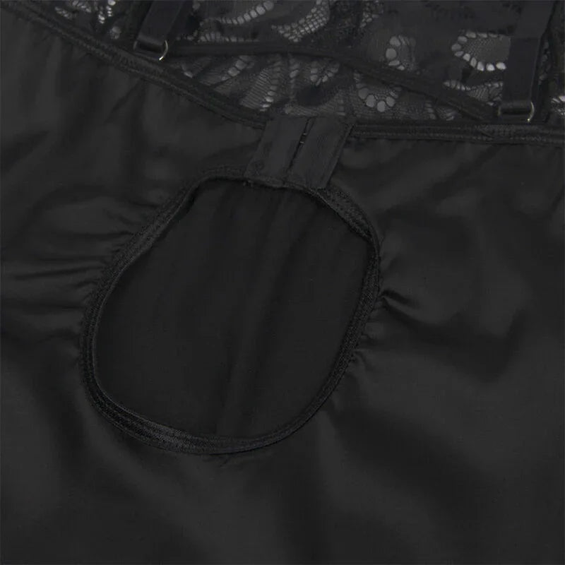 Subblime Babydoll avec Poitrine Imprimé Fleuri Noir L/XL