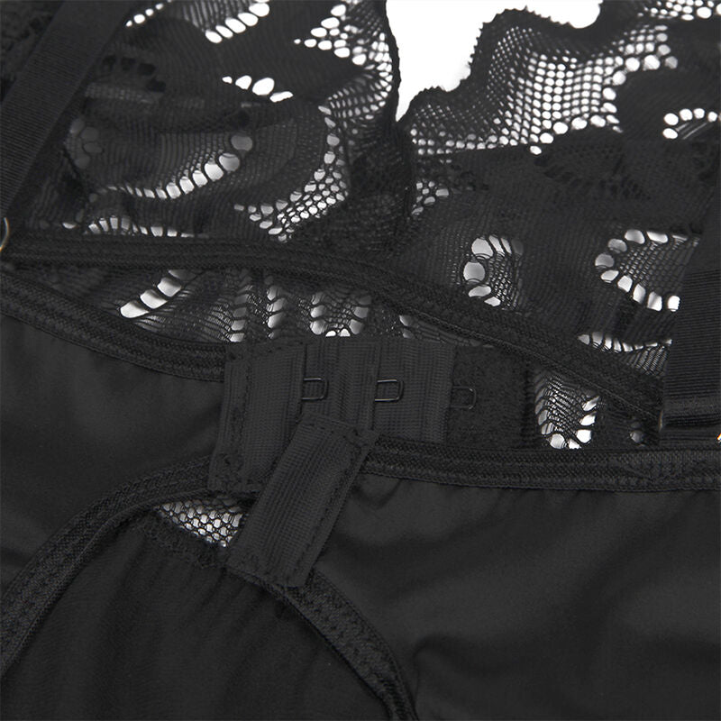 SUBBLIME - BABYDOLL CON ESTAMPADO FLORAL NEGRO EN EL PECHO L/XL