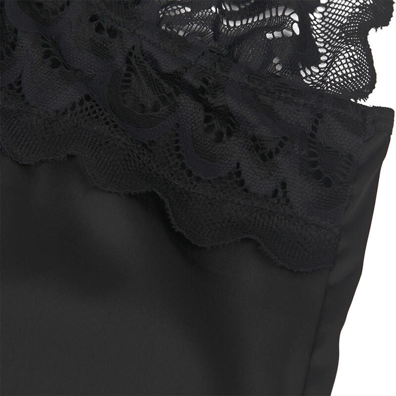 SUBBLIME - BABYDOLL CON ESTAMPADO FLORAL NEGRO EN EL PECHO L/XL