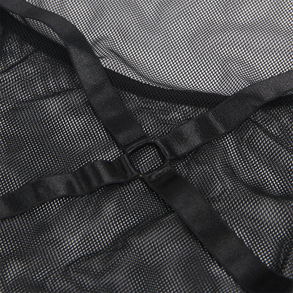 SUBBLIME - TRANSPARENT VESTIDO CUELLO HALTER NEGRO S/M