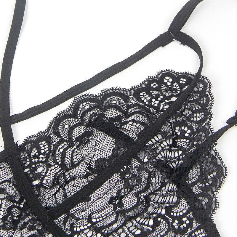 SUBBLIME - POLICE COSTUME BLACK LACE BODYSUIT S/M