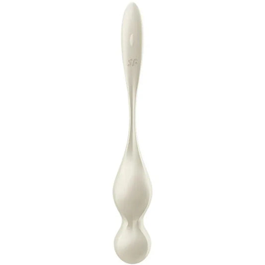 Satisfyer Love Birds 1 blanc, vue de face avec commande sur la tige