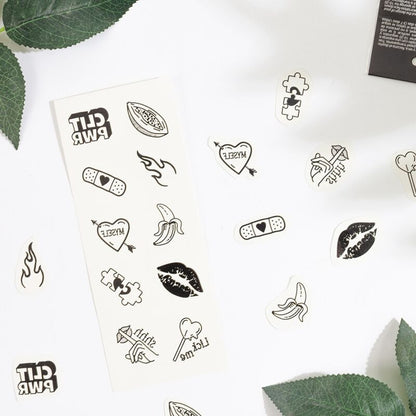 SECRET PLAY - ENSEMBLE OF 10 TEMPORARY TATOUAGES CANDY COLLECTION